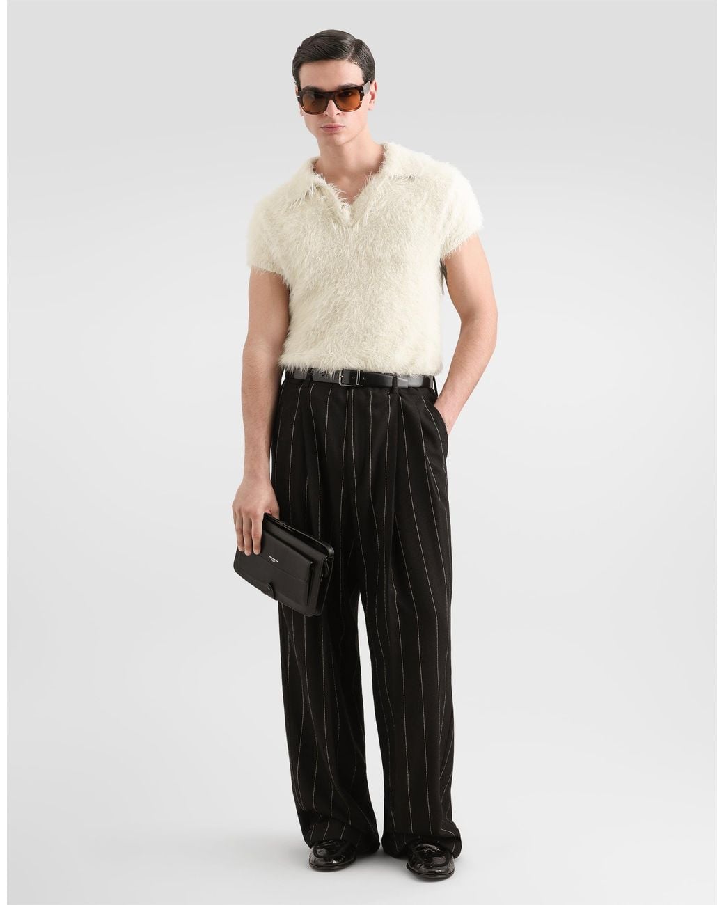 Dolce & Gabbana Natural Knit Polo Shirt for men