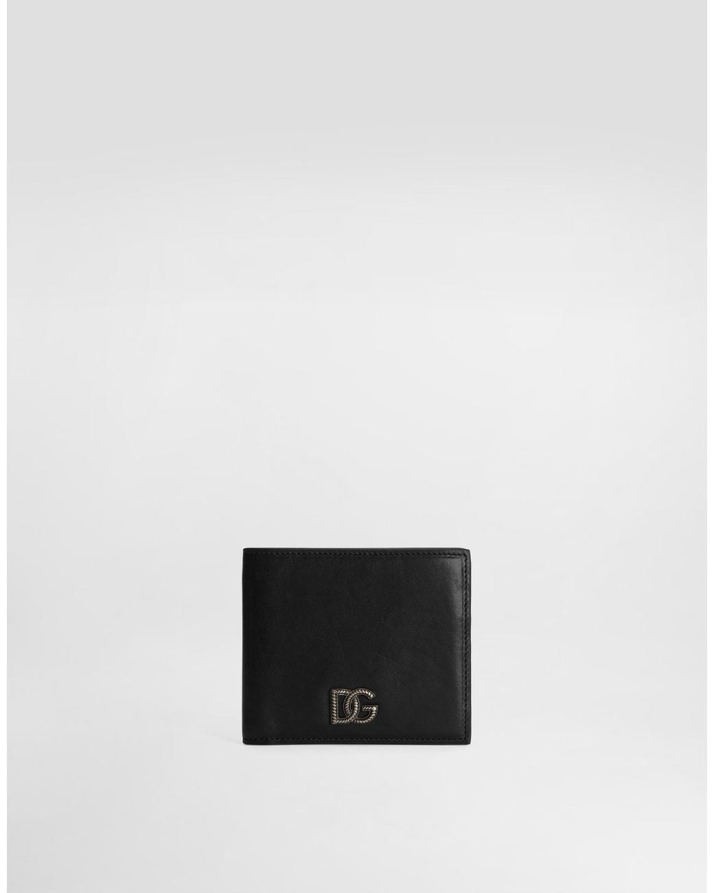 Dolce & Gabbana White Tempesta Calfskin Wallet for men