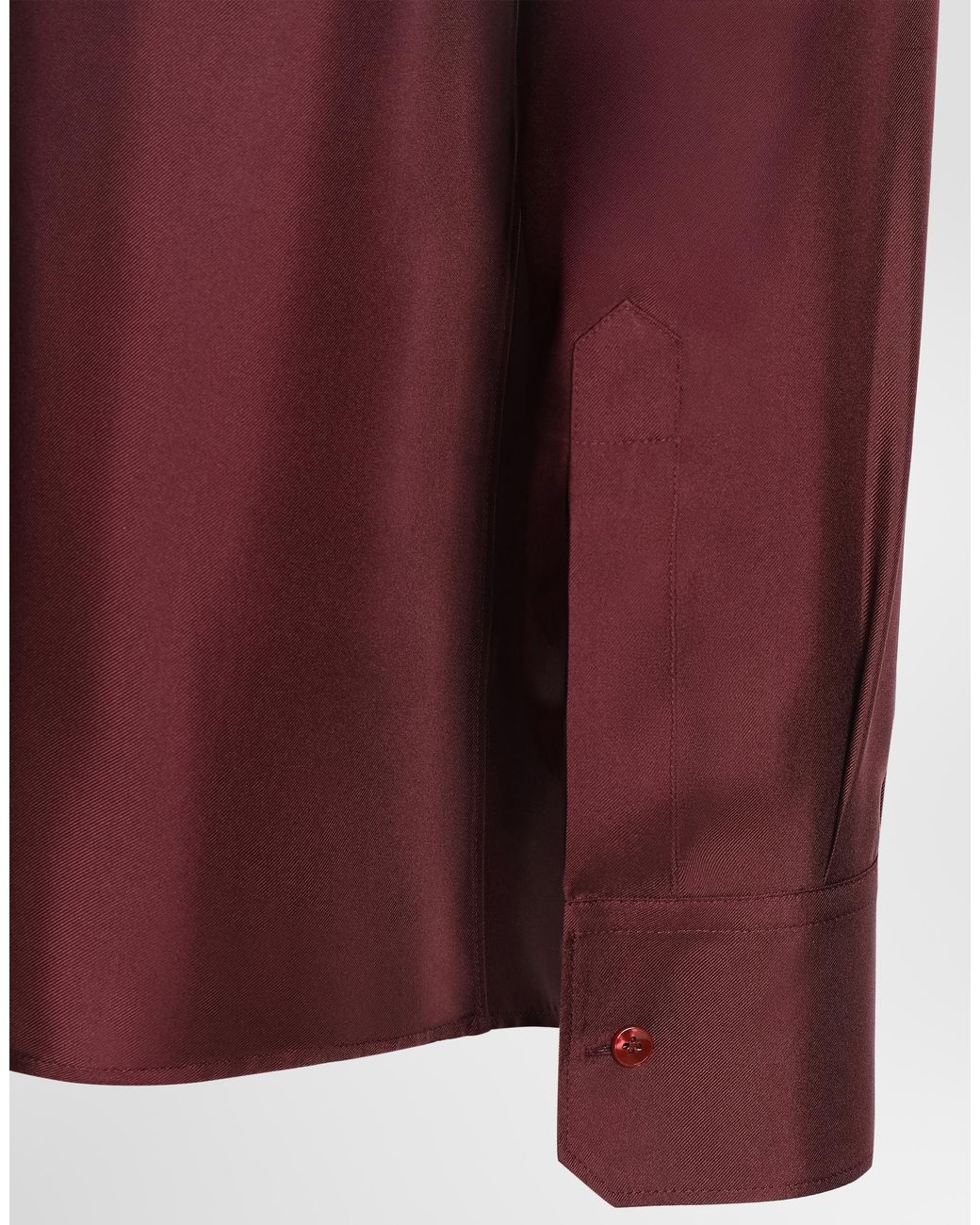 Dolce & Gabbana Red Silk Twill Martini Shirt for men