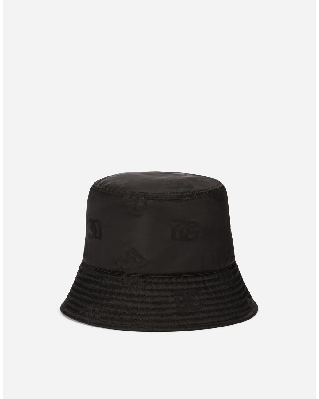 Dolce & Gabbana Satin Jacquard Bucket Hat With Dg Monogram Detail in ...