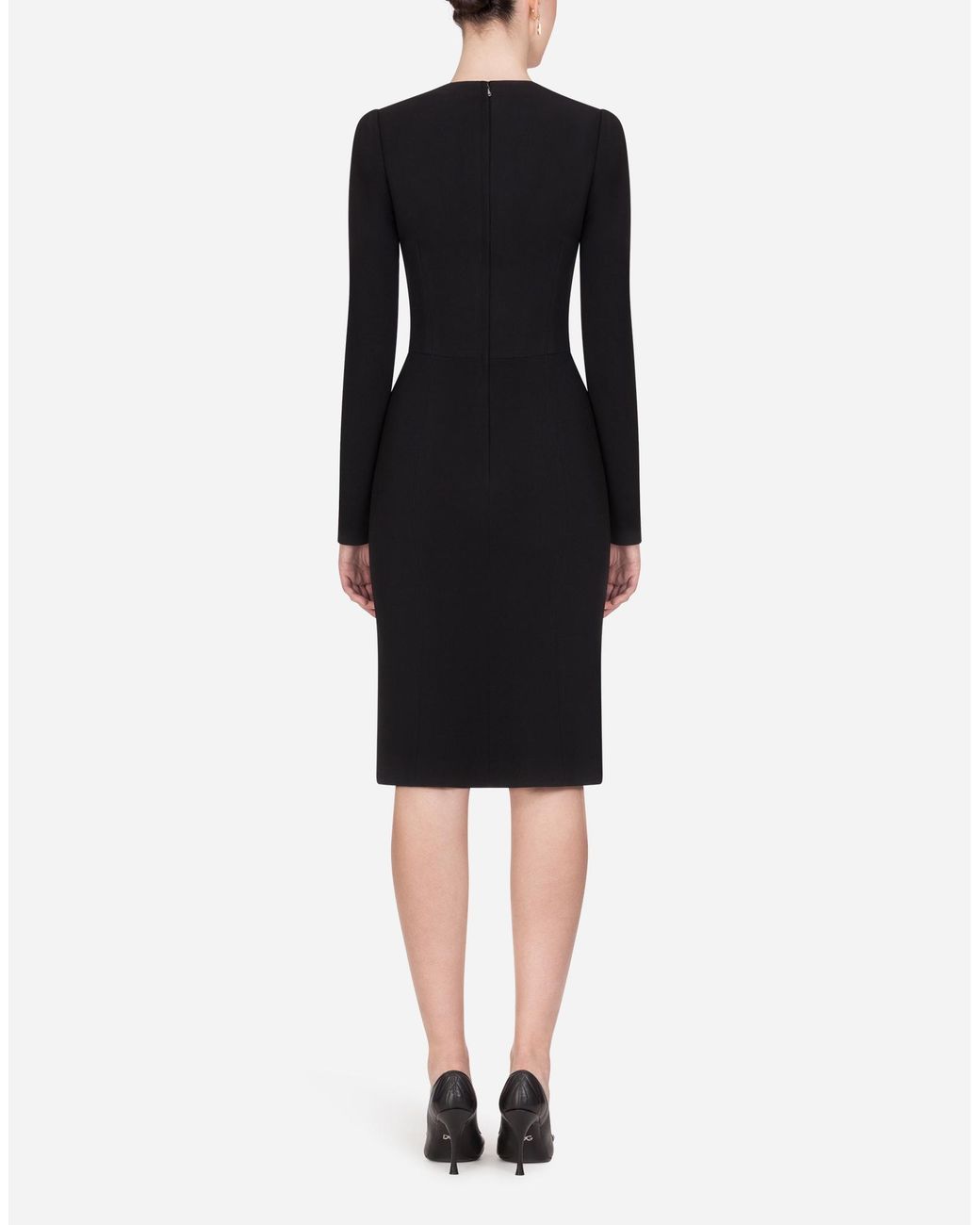 Dolce & Gabbana Black Scoop Neck Dress