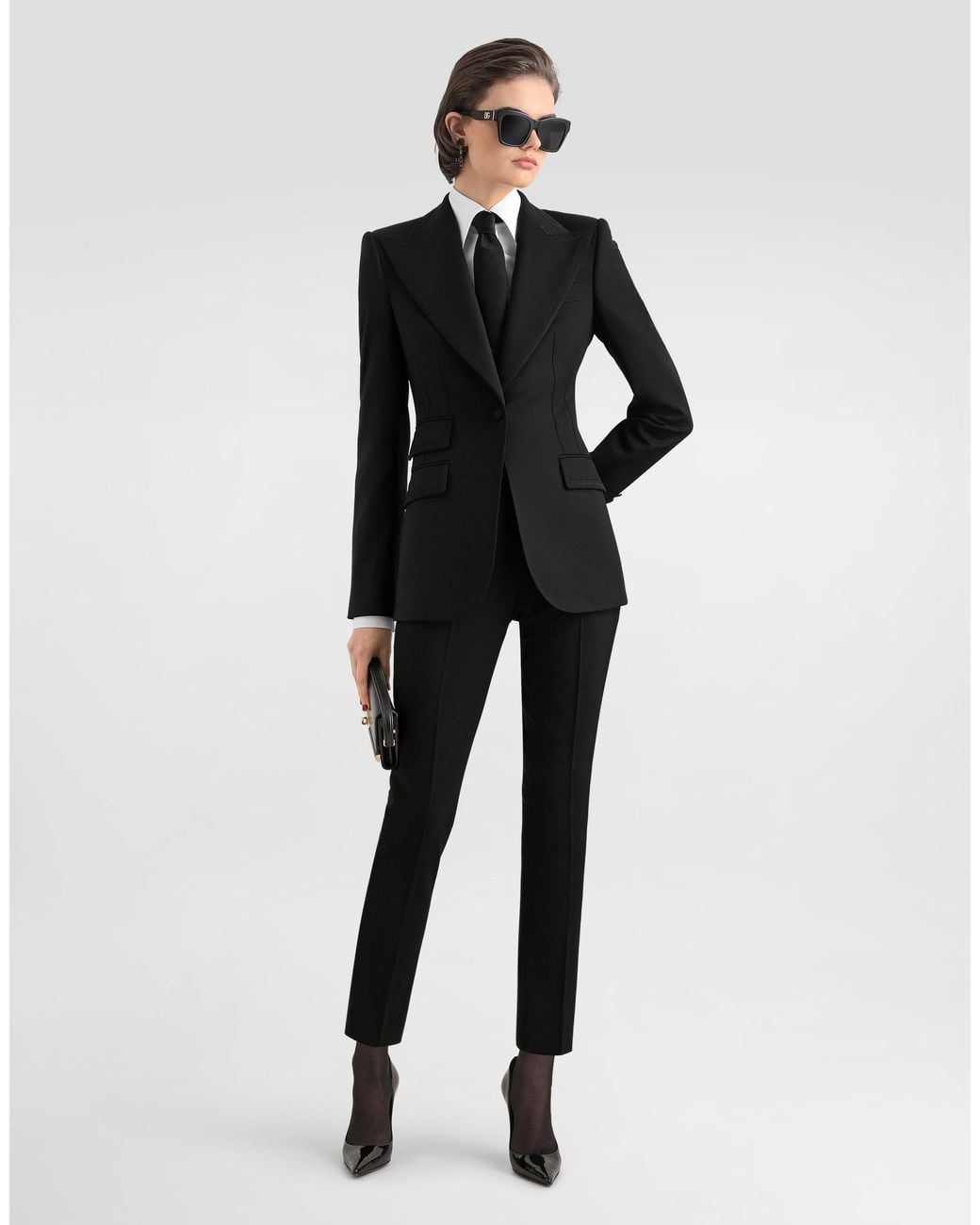 Dolce & Gabbana Black Bi-Stretch Twill Trousers