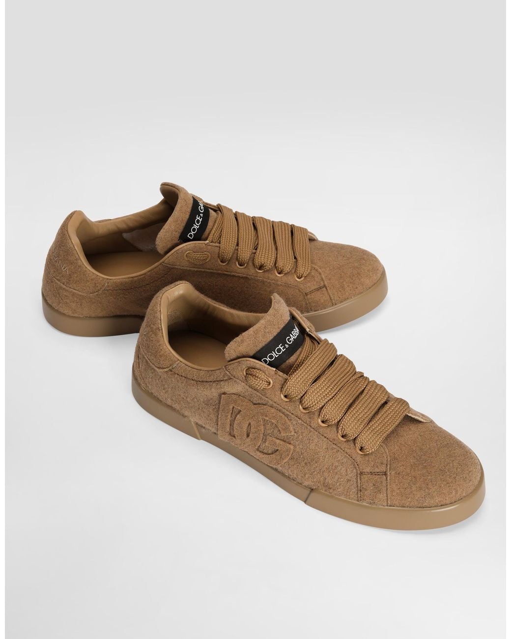 Dolce & Gabbana Sneaker Portofino Aus Wolle in Brown für Herren