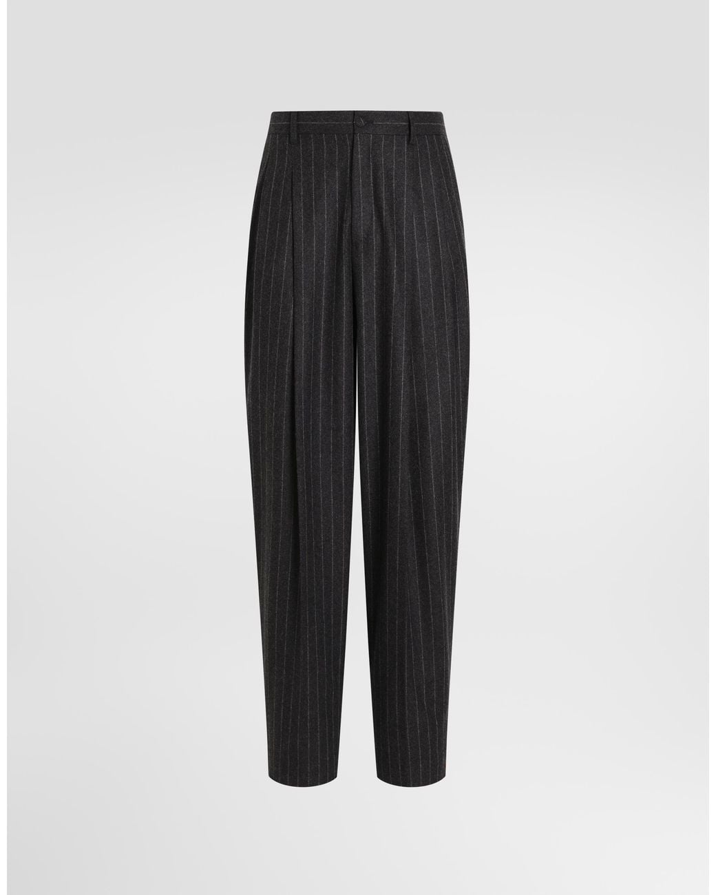Dolce & Gabbana Multicolor Pinstripe Flannel Trousers for men
