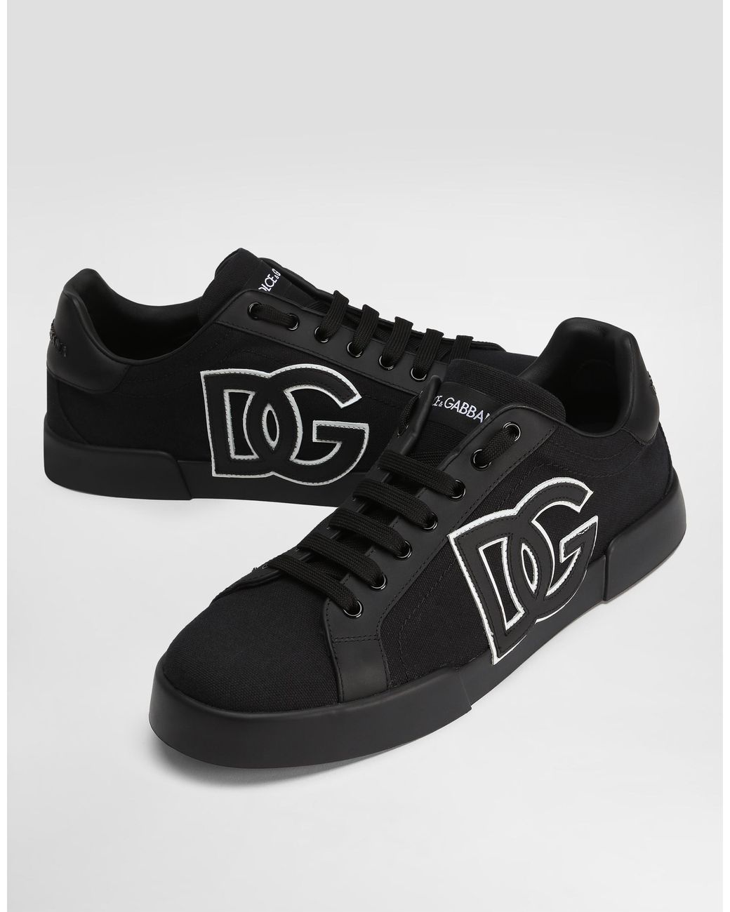 Dolce & Gabbana Black Sport Shoes "Portofino" for men