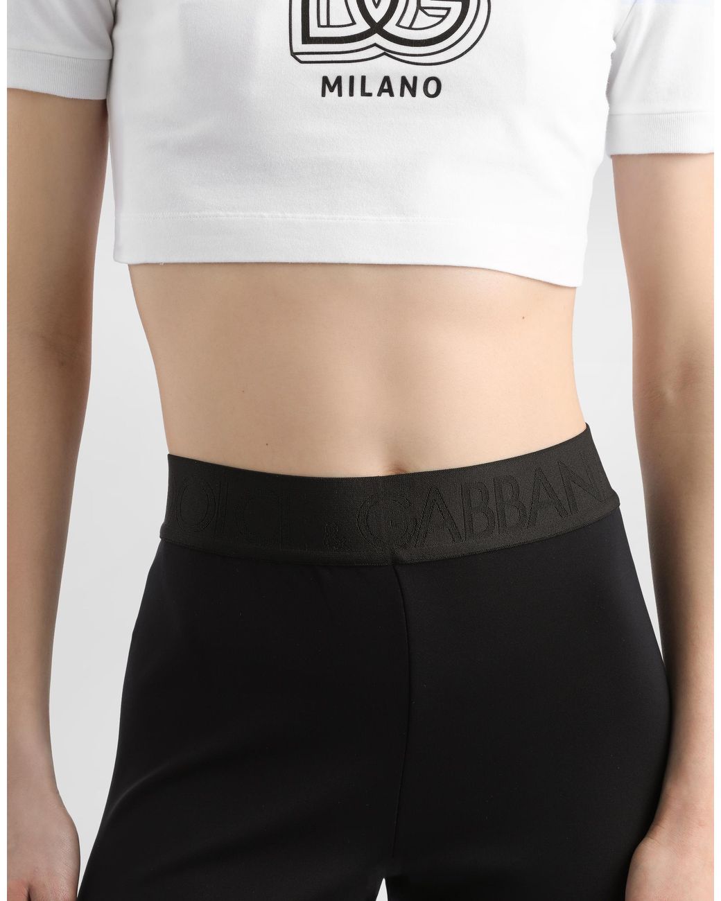 Dolce & Gabbana Black Skinny High-Waisted Trousers