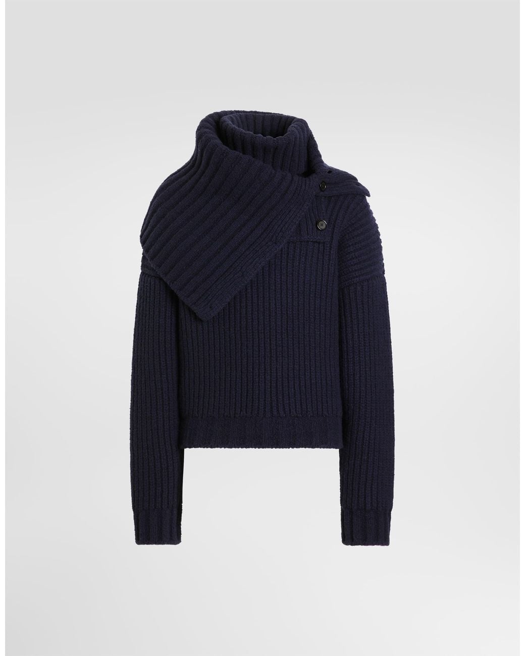 Dolce & Gabbana Blue Wool Turtleneck for men