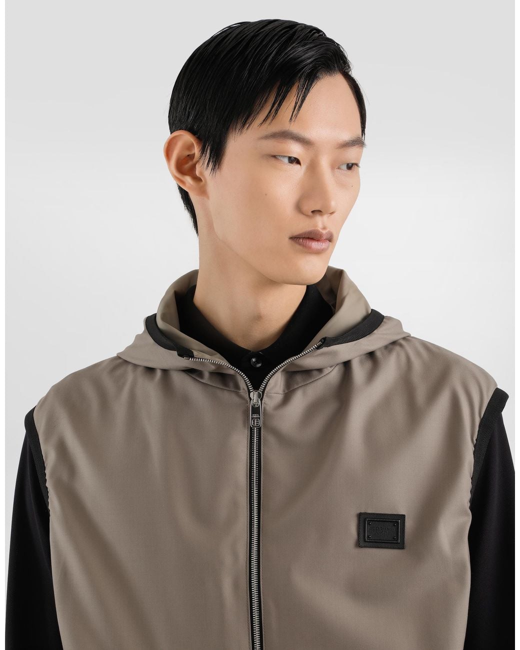 Dolce & Gabbana Gray Hooded Gilet for men