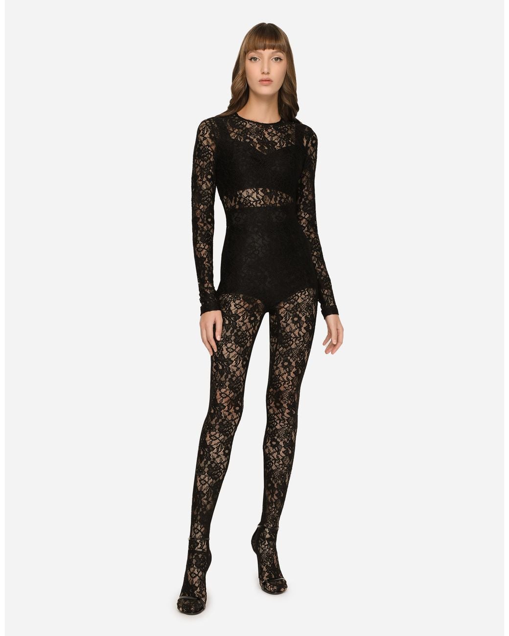 Dolce & Gabbana Black Lace Jumpsuit