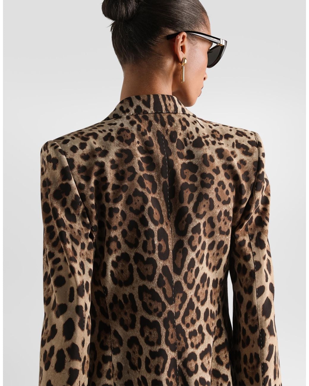 Dolce & Gabbana Brown Turlington Leo- Wool Double-Breasted Jacket