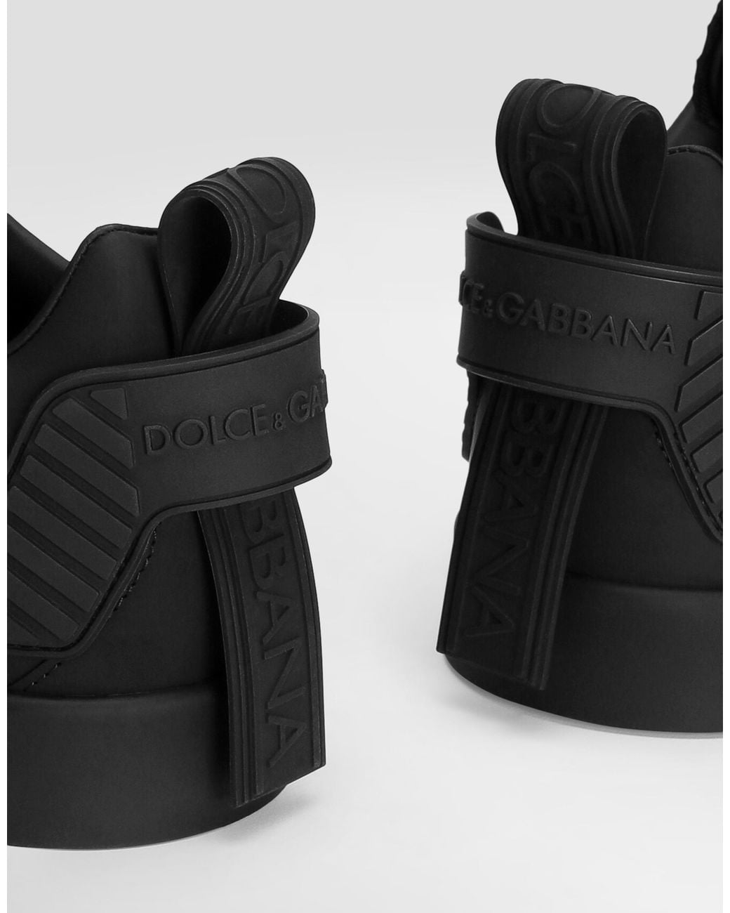 Dolce & Gabbana Black Sports Shoes With Printed Logo for men