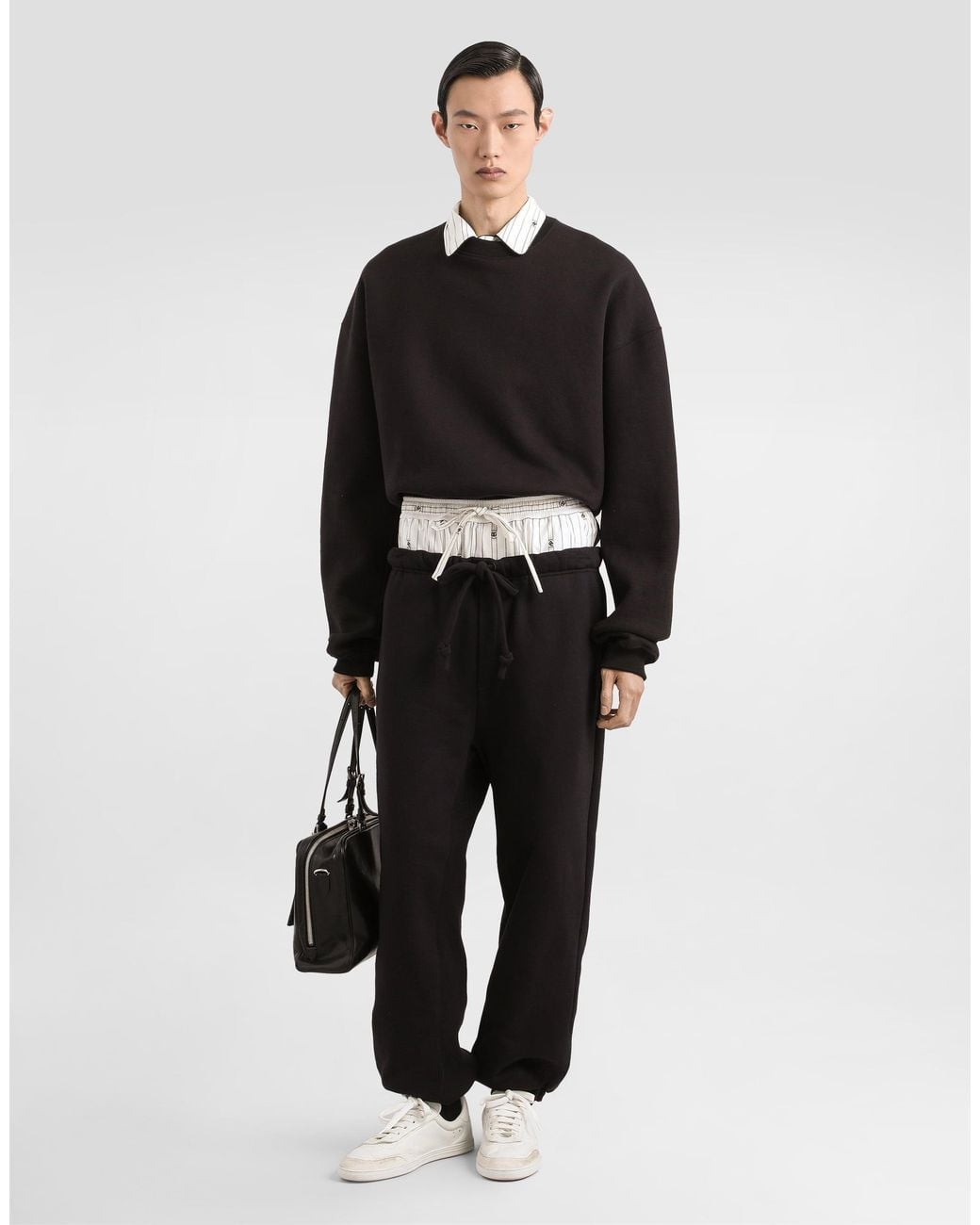 Dolce & Gabbana Black Jersey Jogging Trousers for men