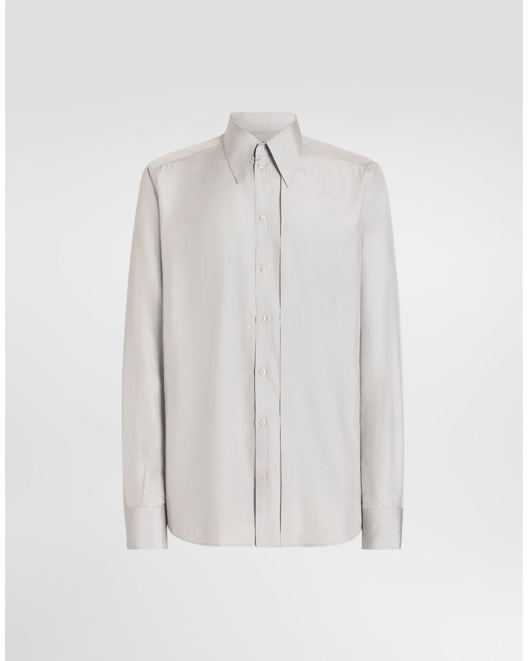Dolce & Gabbana White Crêpe De Chine Martini Shirt for men