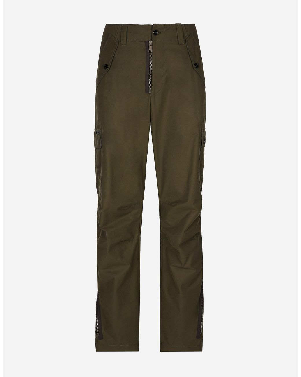 Dolce & Gabbana Green Technical Fabric Cargo Pants for men