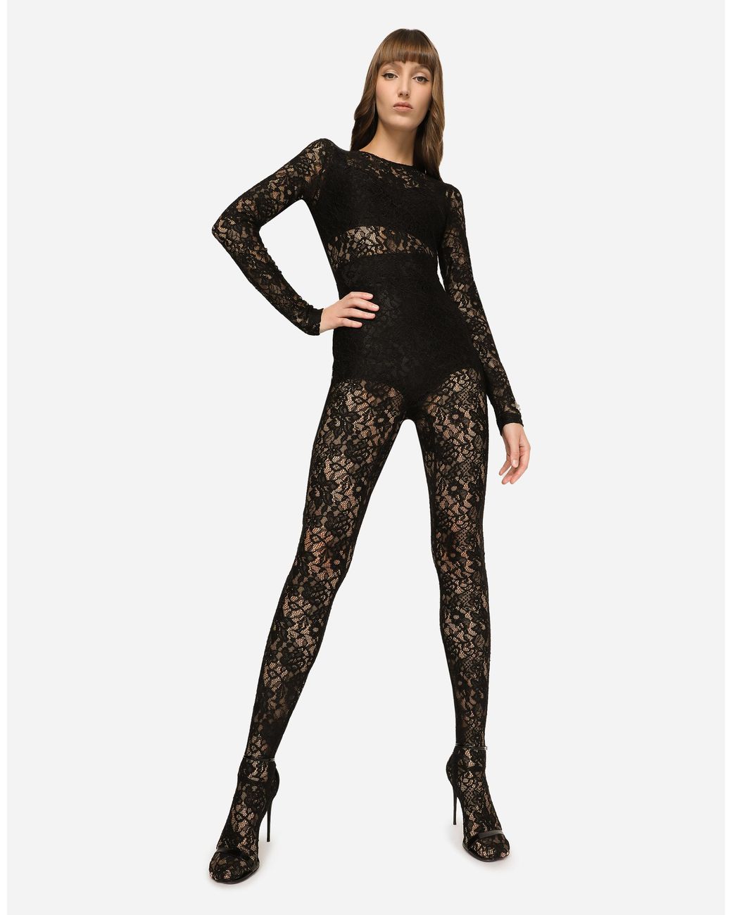 Dolce & Gabbana Black Lace Jumpsuit