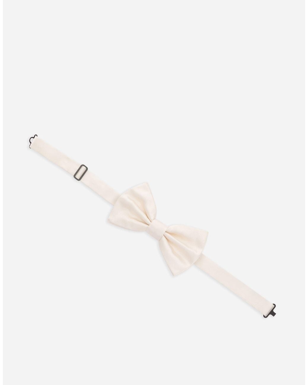 Dolce & Gabbana White Silk Bow Tie for men