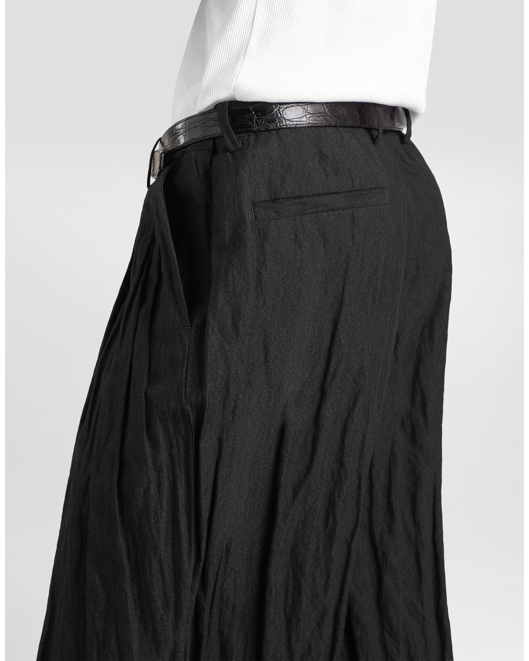 Dolce & Gabbana Black Cotton Trousers for men
