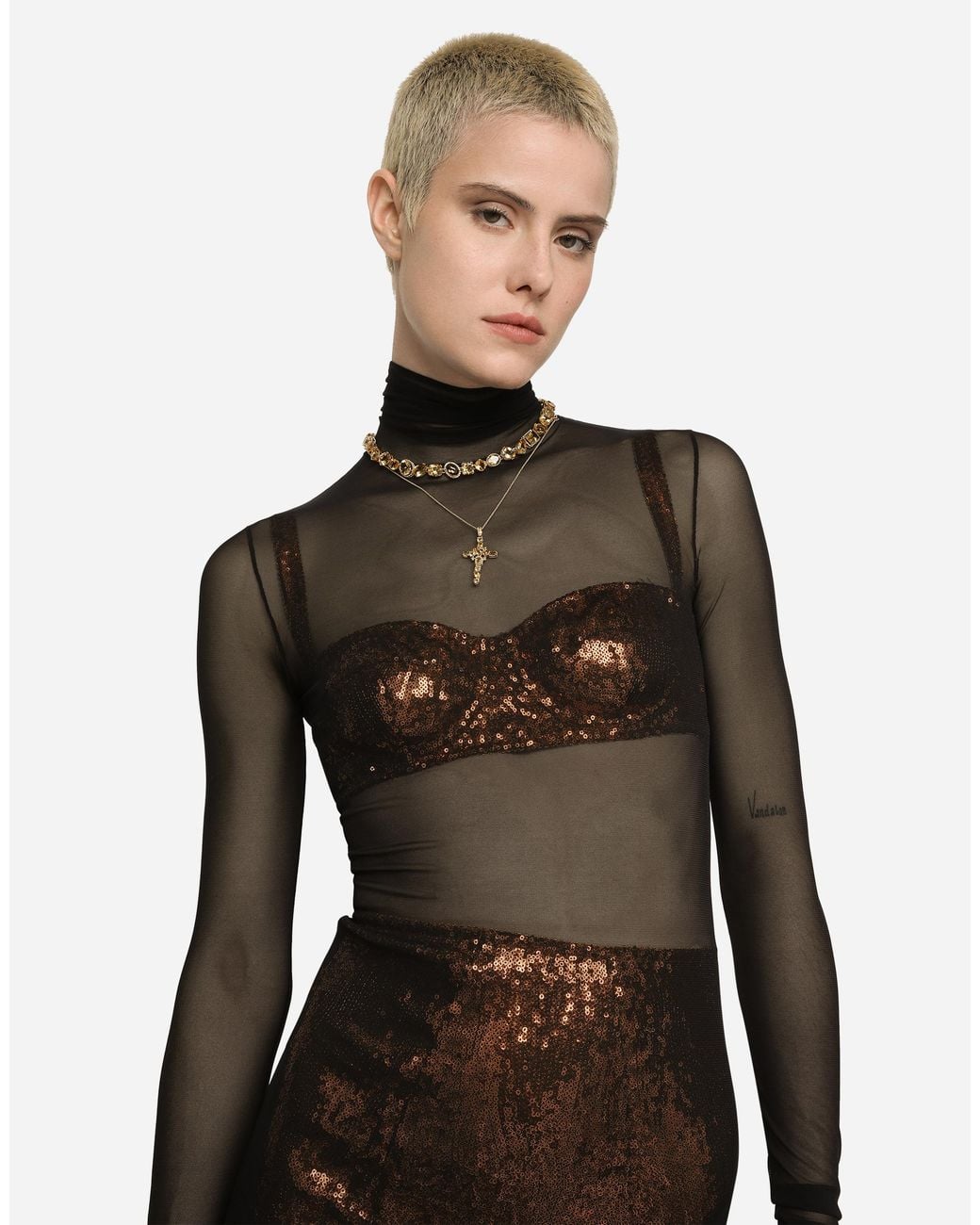 Dolce & Gabbana Metallic Monochrome Necklace 18-Carat And Citrines