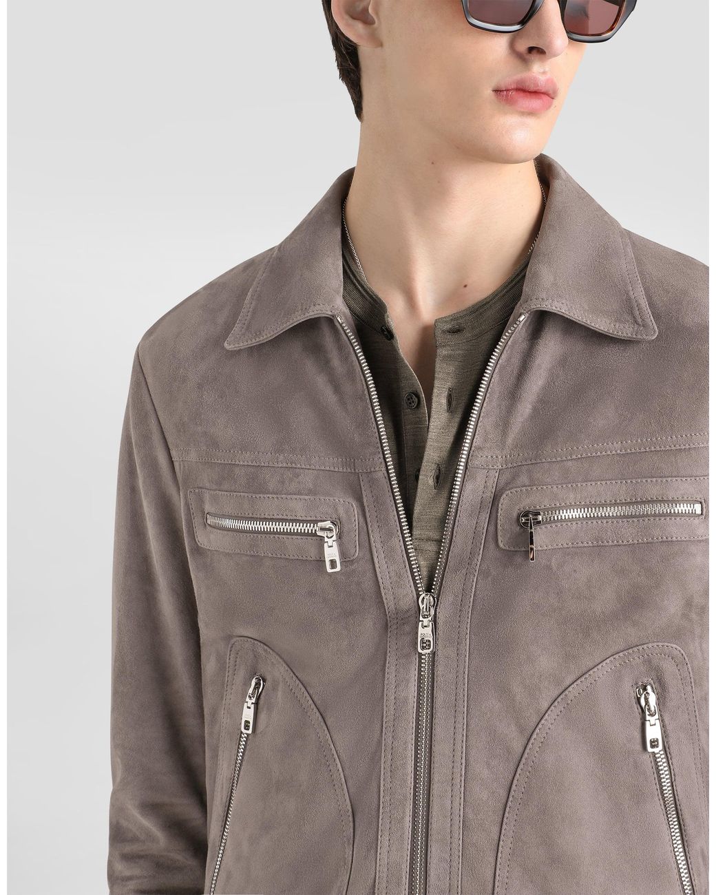 Dolce & Gabbana Gray Giubbotto for men