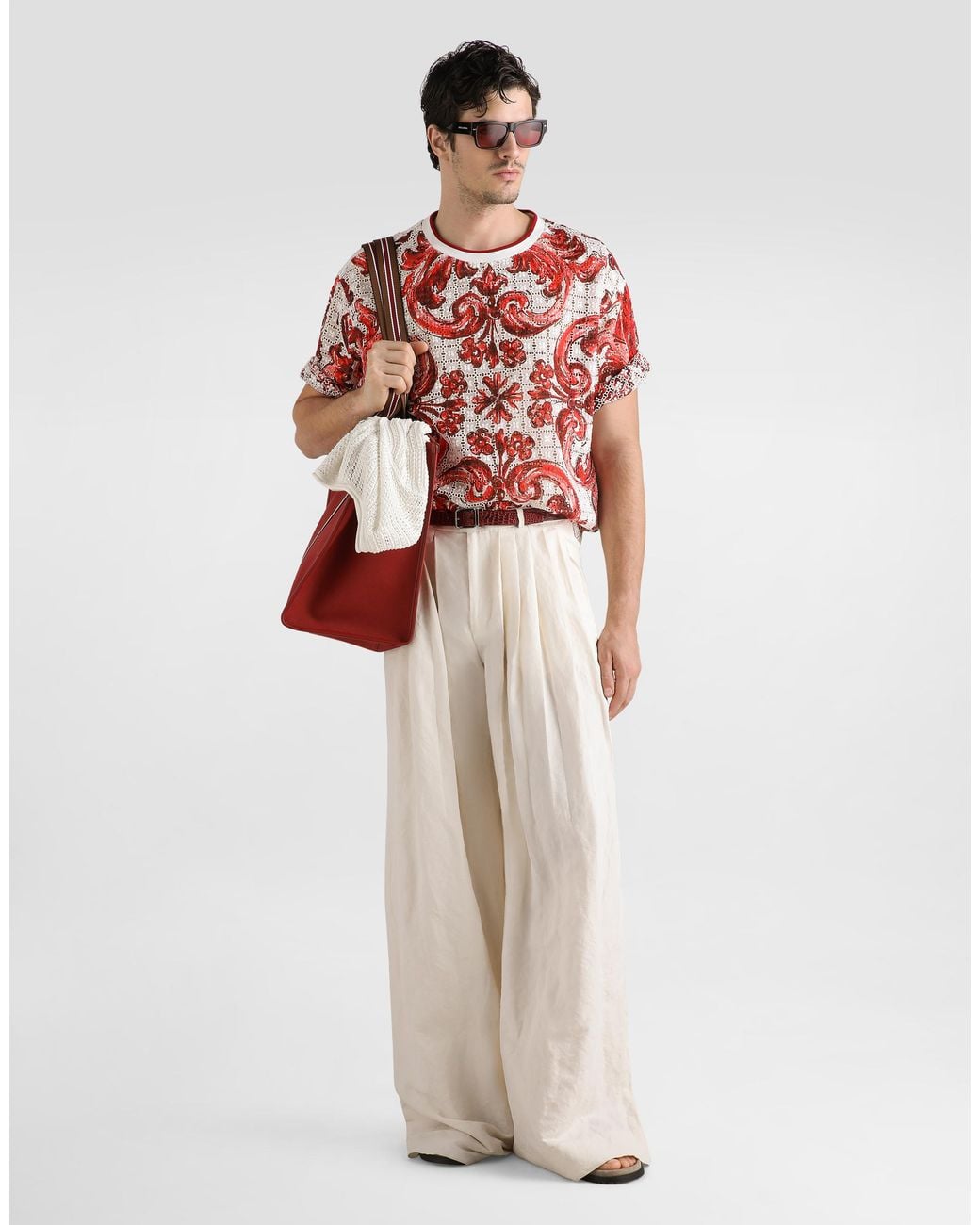 Dolce & Gabbana Red T-Shirt M/Corta Giro for men