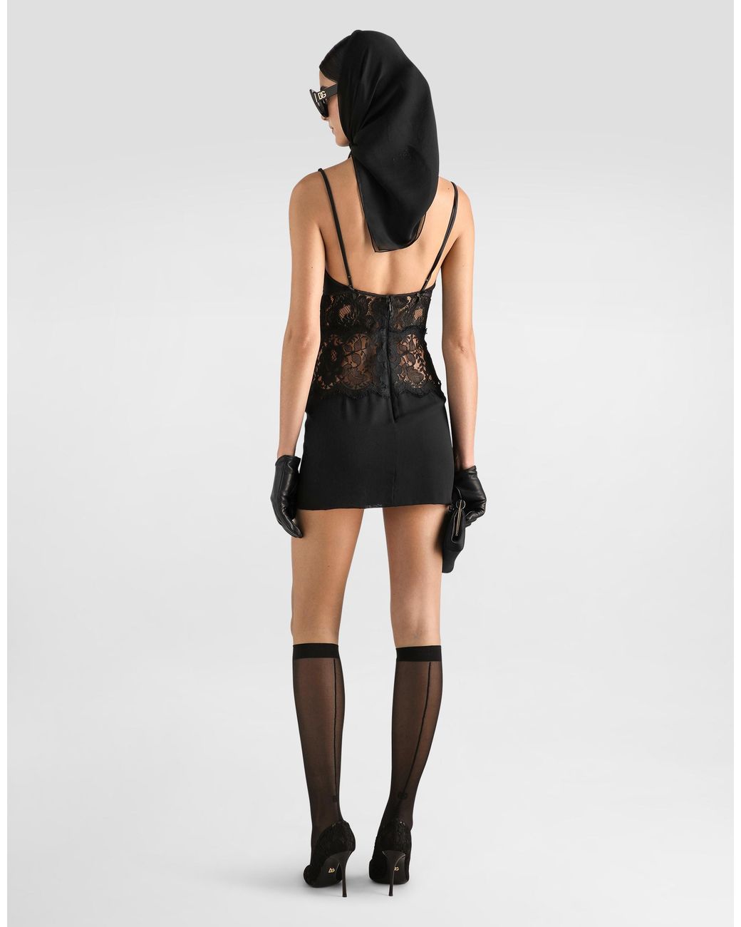Dolce & Gabbana Black Silk Georgette Dress