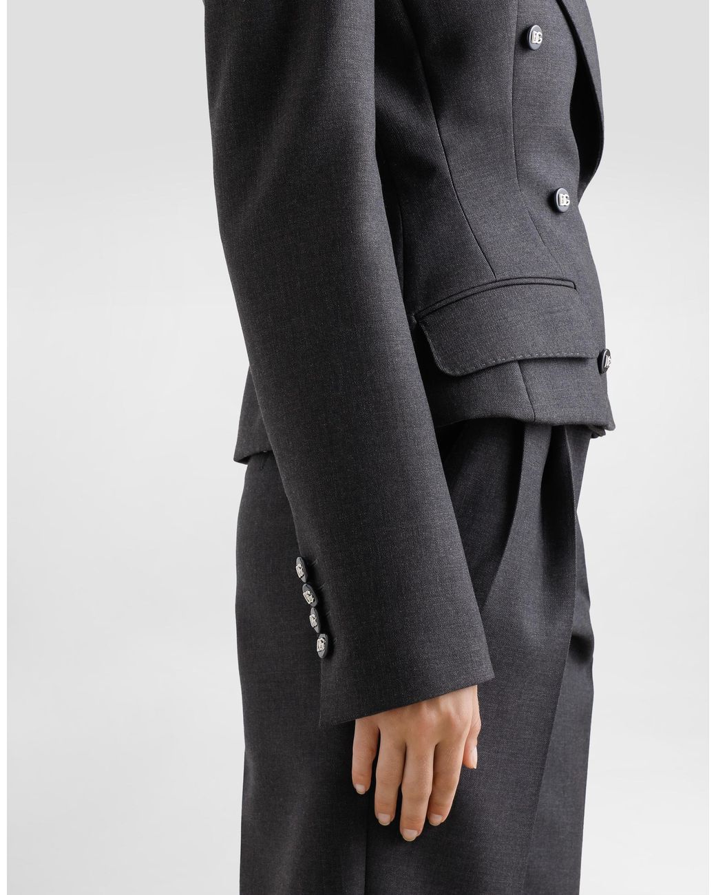 Dolce & Gabbana Blue Double-Breasted Dolce Jacket With Dg-Branded Buttons