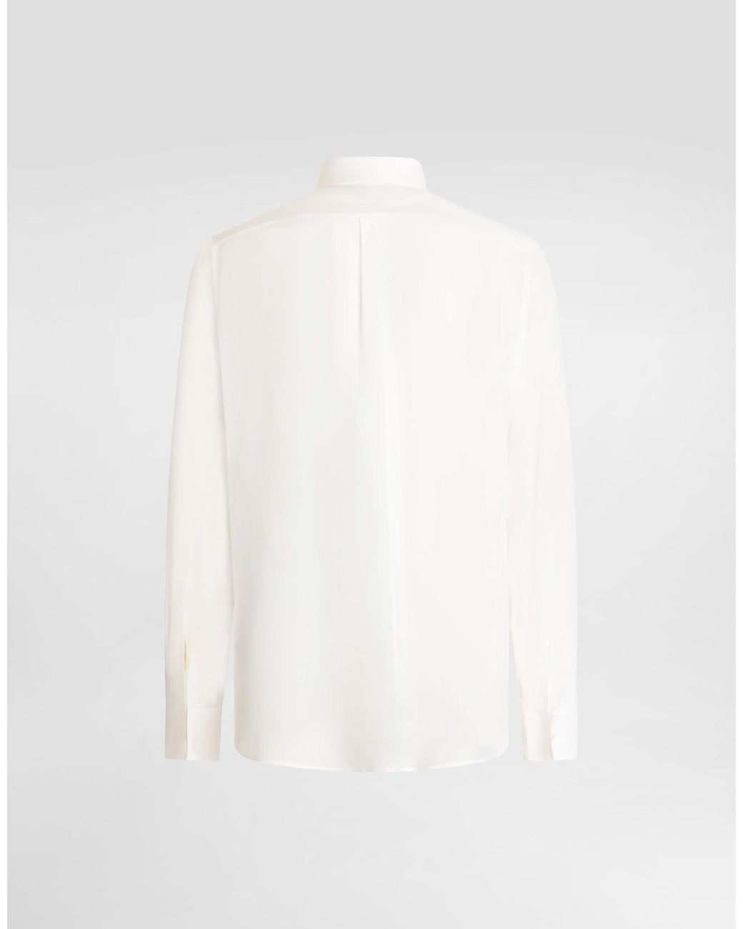 Dolce & Gabbana White Crêpe De Chine Shirt for men