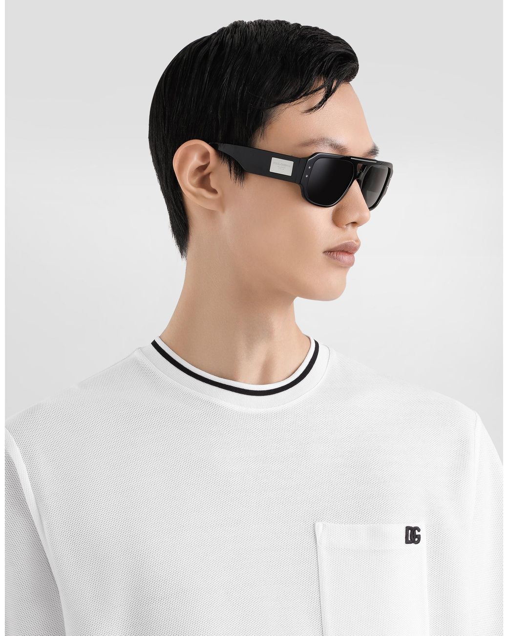 Dolce & Gabbana White Cotton Piqué T-Shirt for men