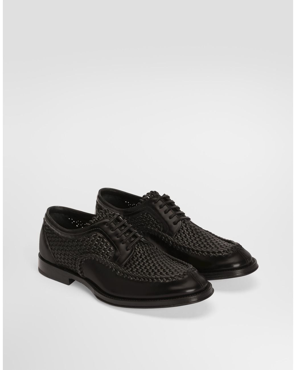 Dolce & Gabbana Derbyschuhe Mit Flechtmuster in White für Herren