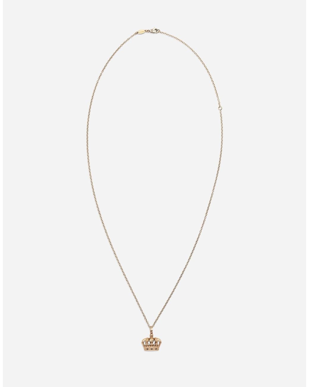 Dolce & Gabbana White Royal Pendant 18-Carat And Diamonds for men