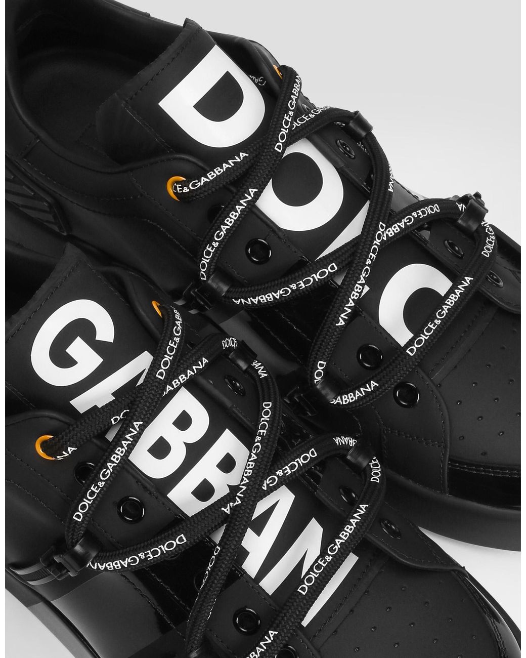 Dolce & Gabbana Black Sports Shoes With Printed Logo for men