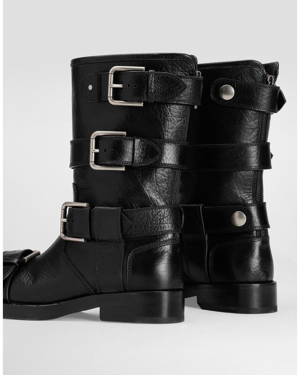 Dolce & Gabbana Black Leather Ankle Boots