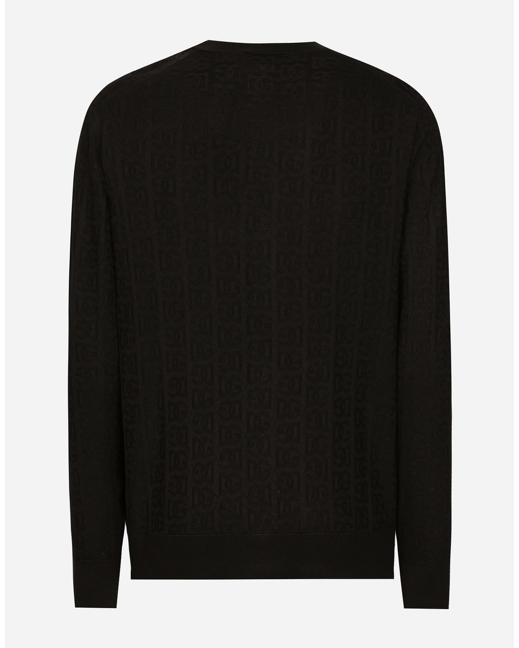 Dolce & Gabbana Black Silk Cardigan With Dg Logo for men