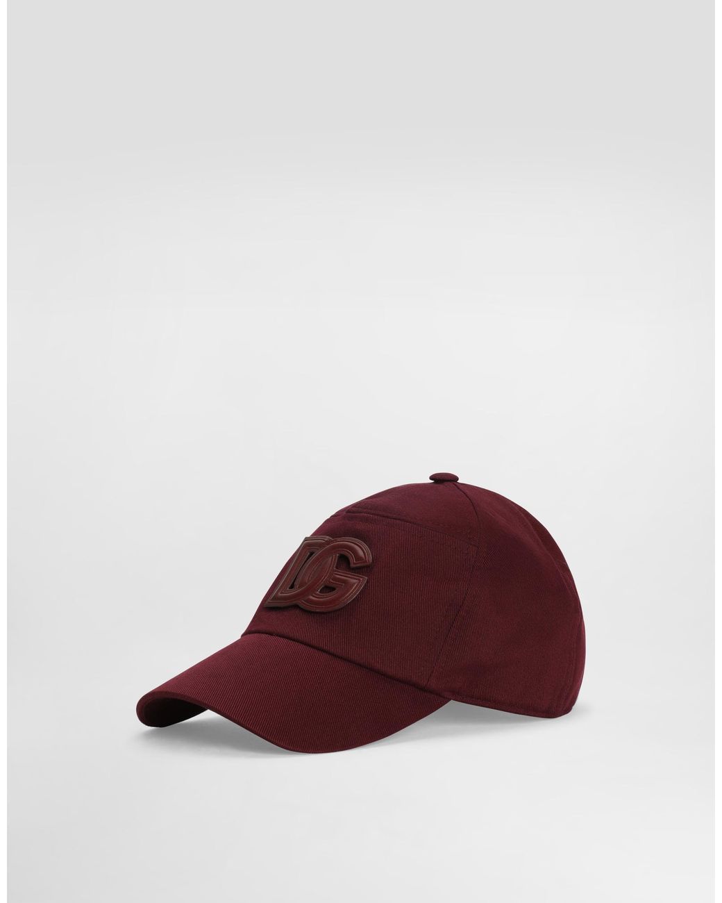 Dolce & Gabbana Brown Cotton Gabardine Baseball Cap for men