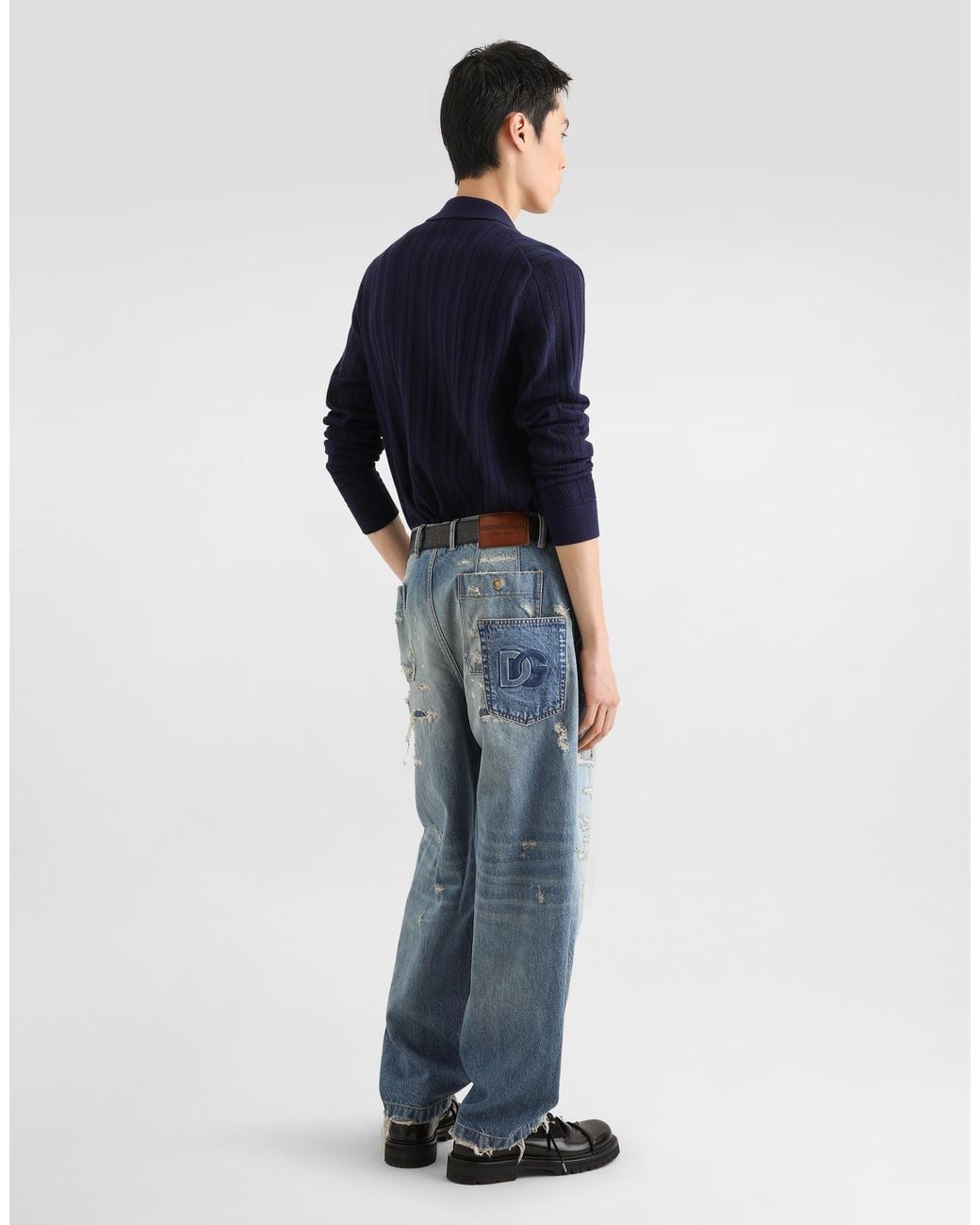 Dolce & Gabbana Blue Denim Trousers for men