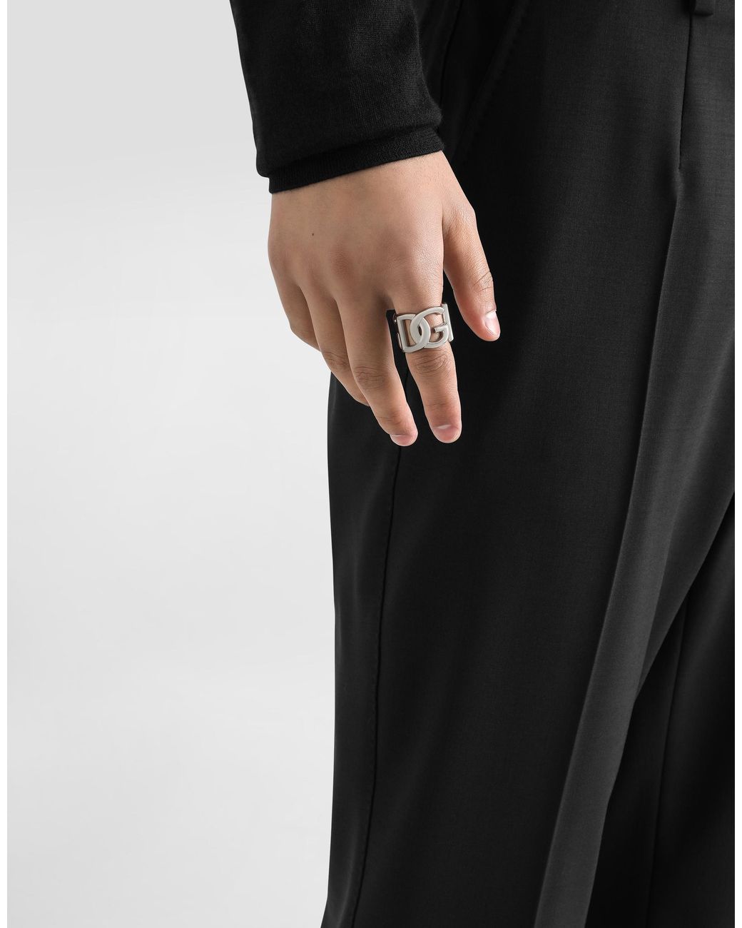 Dolce & Gabbana Ring Mit Dg-Logo in White für Herren