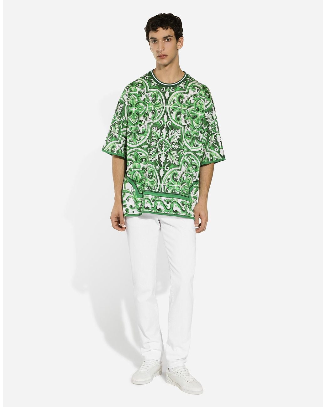 Dolce & Gabbana Green Majolica T-Shirt for men