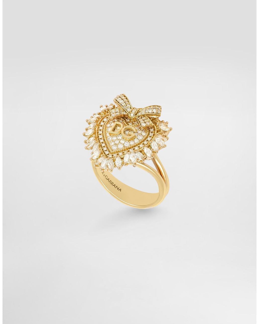 Dolce & Gabbana White Devotion Ring 18 Carat And Diamonds