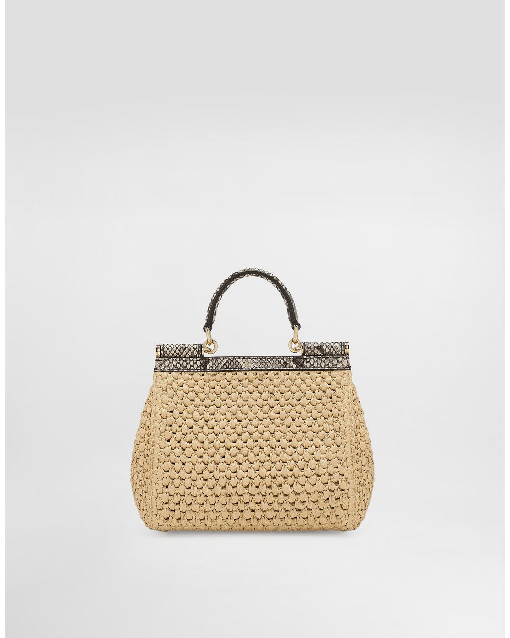 Dolce & Gabbana Metallic Medium Sicily Handbag