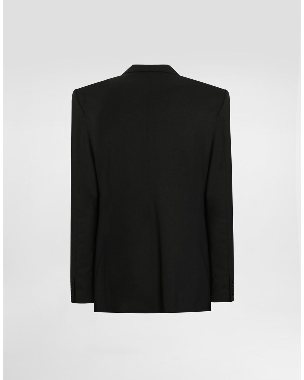 Dolce & Gabbana Black Single-Breasted Sicilia Wool Jacket for men