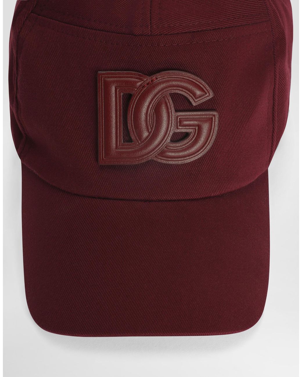 Dolce & Gabbana Brown Cotton Gabardine Baseball Cap for men