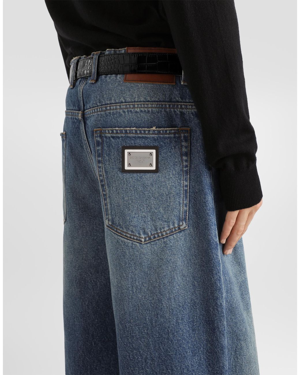 Dolce & Gabbana Blue Denim Trousers for men