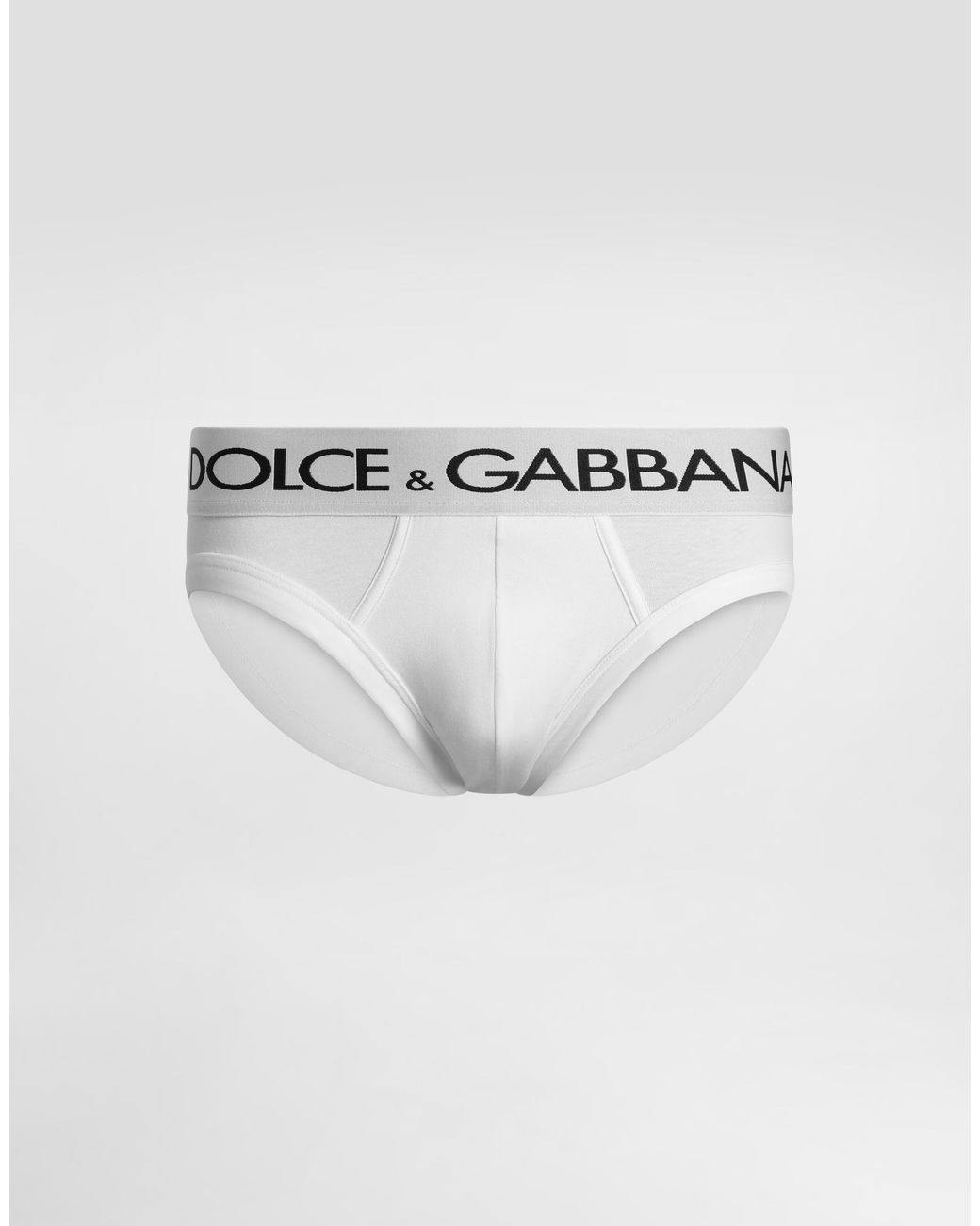 Dolce & Gabbana White Mid-Rise Briefs for men