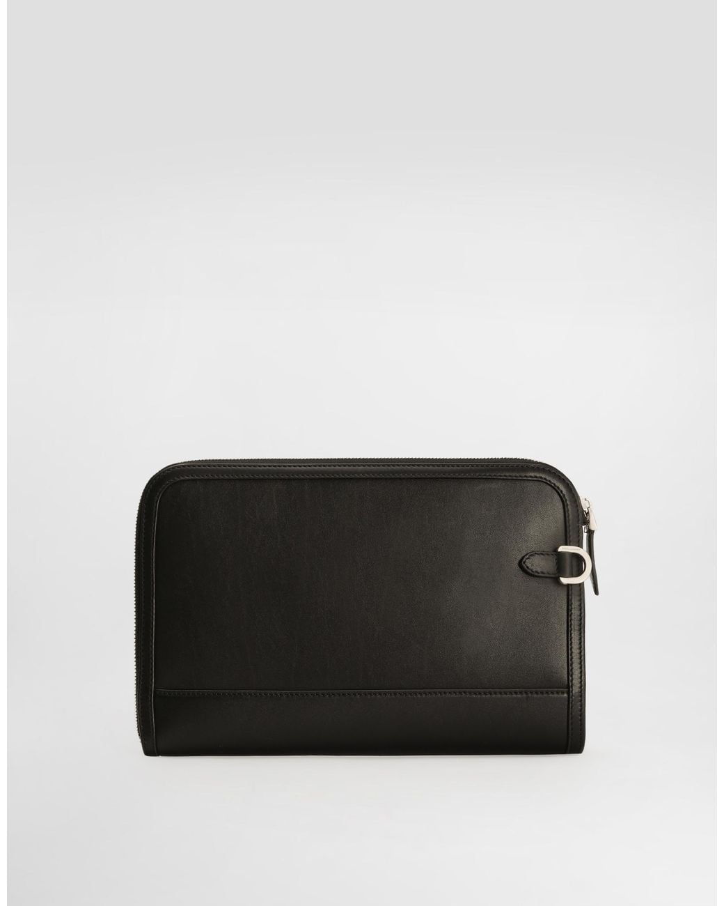 Dolce & Gabbana White Atene Plongé Calfskin Clutch Bag for men