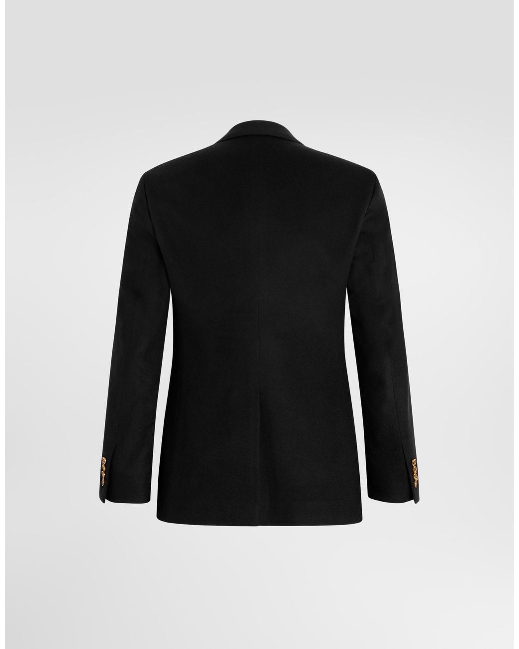 Dolce & Gabbana Black Portofino Single-Breasted Cashmere Drap Jacket for men