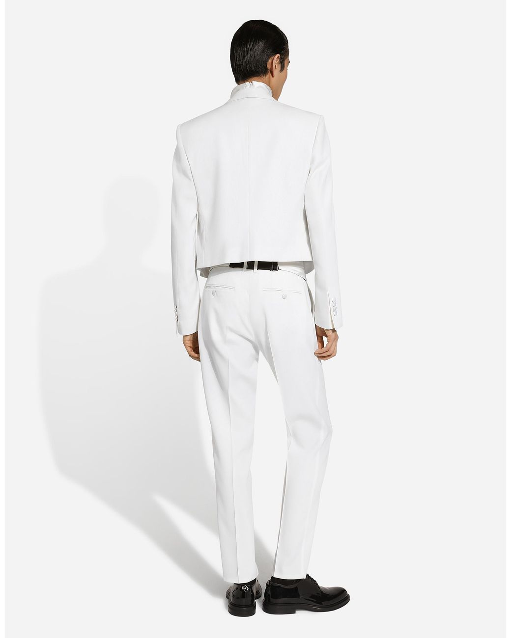 Dolce & Gabbana White Single-Breasted Sicilia-Fit Jacket With Faux Vest for men