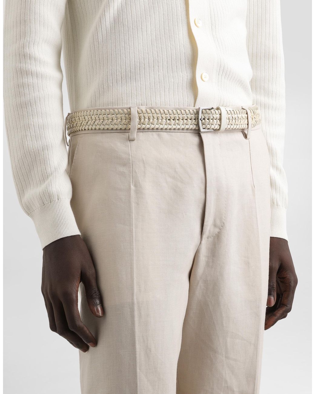 Dolce & Gabbana Natural Calfskin Belt for men