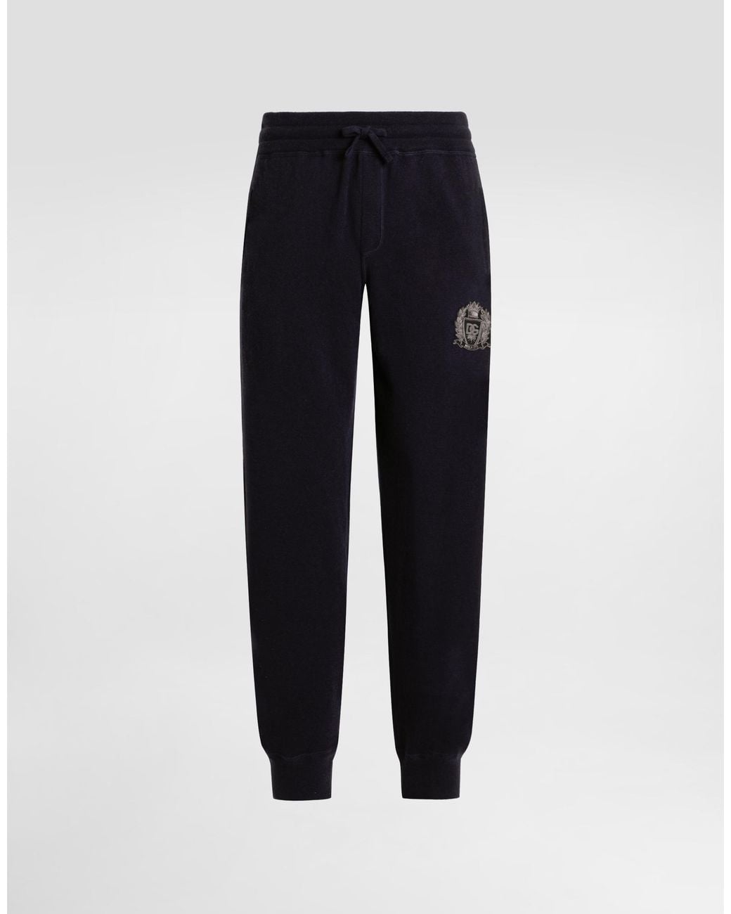 Dolce & Gabbana Blue Smooth Cashmere Trousers for men