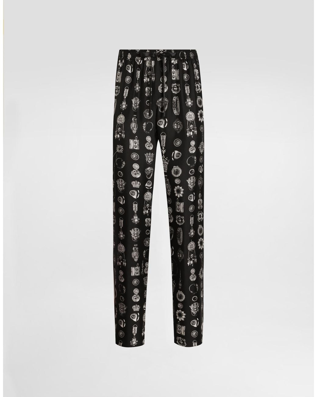 Dolce & Gabbana Multicolor Jewel- Twill Trousers for men