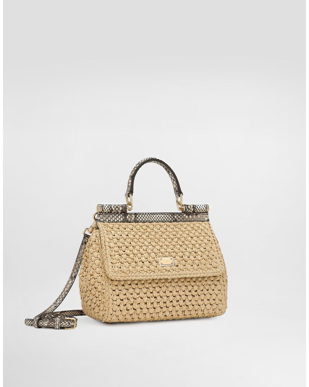Dolce & Gabbana Metallic Medium Sicily Handbag